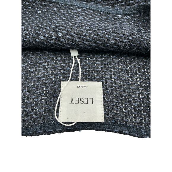 Leset 'Stella Bateau' Blue Linen Blouson Size XS - Picture 4 of 4